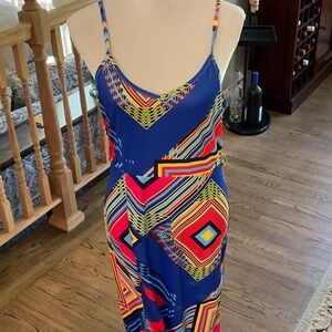 Colorful Geometric Maxi Dress